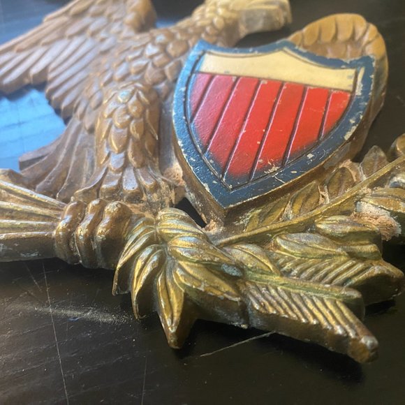 Vintage Sexton USA Cast Metal American Wall Hanging Plaques Set of 4 Patriotic - Picture 5 of 15